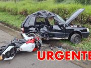 Acidente grave entre moto e carro deixa vítimas em estado grave em Guaratinguetá