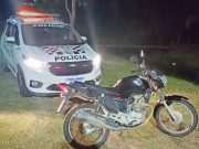 Moto roubada é recuperada logo após o crime em Guaratinguetá
