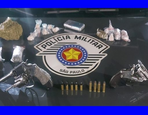 Jovem de 22 anos é preso com duas armas e drogas em Guaratinguetá