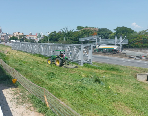 Viga de passarela será colocada e Via Dutra será interditada em Aparecida (SP)