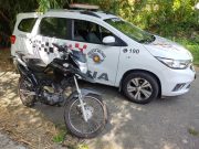 Polícia localiza moto roubada em Guaratinguetá