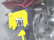 Motoboy é preso por adulterar placa da moto com fita adesiva em Guaratinguetá