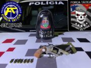 Veículo é abordado e homem é preso por porte ilegal de arma de fogo em Guaratinguetá