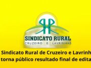 Divulgação de Edital do Sindicato Rural de Cruzeiro e Lavrinhas
