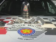 Dupla é detida por porte ilegal de armas de fogo em Guaratinguetá