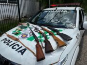 Homem é preso por porte ilegal de arma de fogo e caça ilegal de animais silvestres em Guaratinguetá