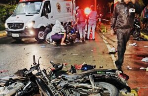 Acidente gravíssimo entre duas motos deixa feridos em Potim