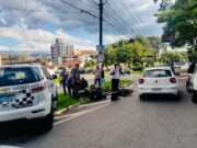 Motociclista não obedece ordem de parada e atropela Policial em Guaratinguetá