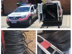 Ação rápida da Polícia Militar desarticula quadrilha de furto de cabos de cobre em Roseira