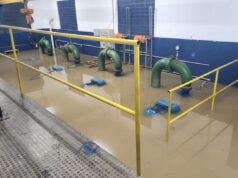 Alagamento na estação de captação provoca interrupção no abastecimento de água em Guaratinguetá