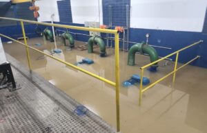 Alagamento na estação de captação provoca interrupção no abastecimento de água em Guaratinguetá