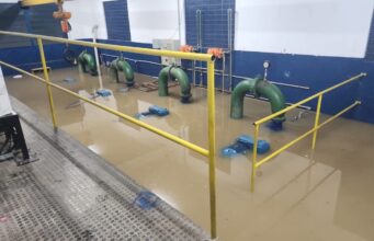 Alagamento na estação de captação provoca interrupção no abastecimento de água em Guaratinguetá