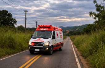 Motociclista morre após colisão com onibus na Estrada da Pedrinha em Guaratinguetá