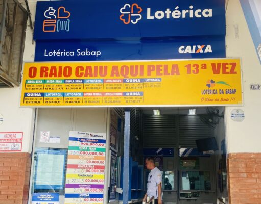Lotérica SABAP registra duas apostas premiadas na quadra da quina em Guaratinguetá