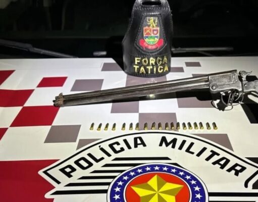 Criminoso é preso com revólver e munições em veículo na região central de Guaratinguetá