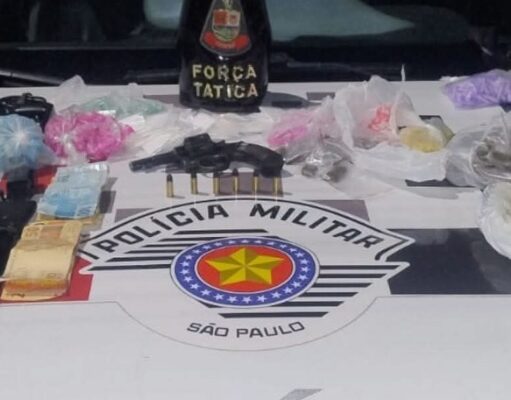 Força Tática prende quadrilha com arma de fogo e grande quantidade de drogas em Guaratinguetá
