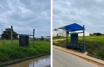 Após três meses, Prefeitura revitaliza ponto de ônibus no Vista Alegre em Guaratinguetá