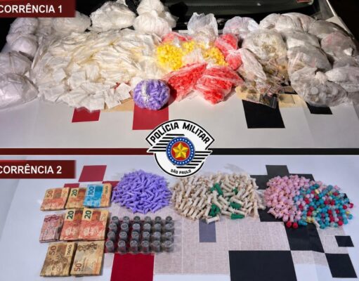 ROCAM realiza prisão de um homem e uma mulher por tráfico de drogas em diferentes pontos de Guaratinguetá