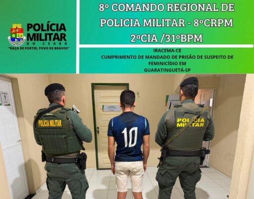 Criminoso que matou a companheira Viviane em Guaratinguetá é localizado e preso no Ceará