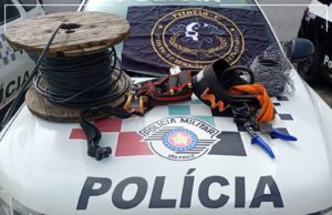 Homem é preso por furto de aproximadamente 100 metros de cabos telefônicos em Guaratinguetá