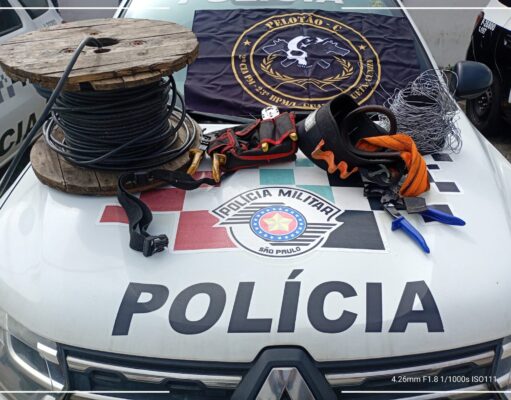 Homem é preso por furto de aproximadamente 100 metros de cabos telefônicos em Guaratinguetá
