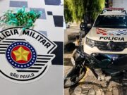 Após bater motocicleta em barranco durante fuga, homem é preso por tráfico de drogas em Guaratinguetá